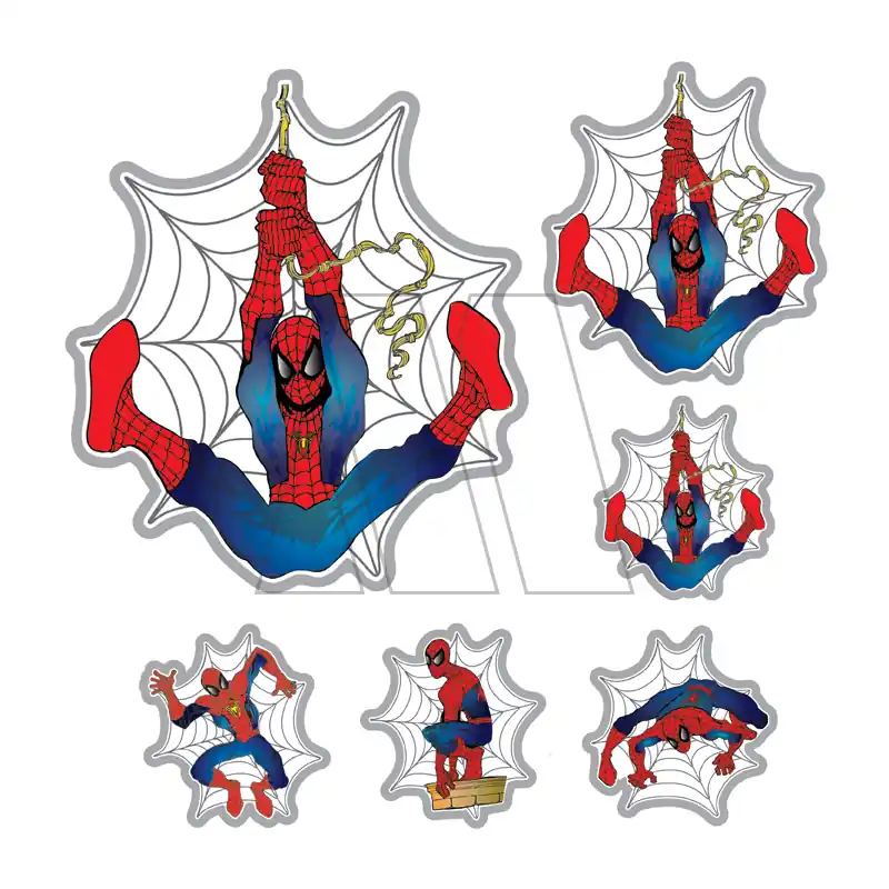 APLIQUE ESTAMPADO TERMOAD HOMBRE ARAÑA MEDIANO X 12UN